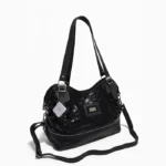 Bolso Cartera Martina (MD) - Negro Crocco Charol
